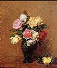 Henri Fantin-latour Canvas Paintings - Roses VII
